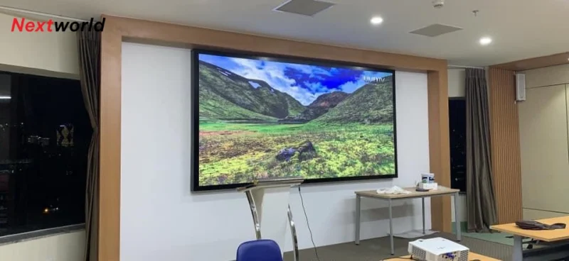 thi cong man led p2 trong nha