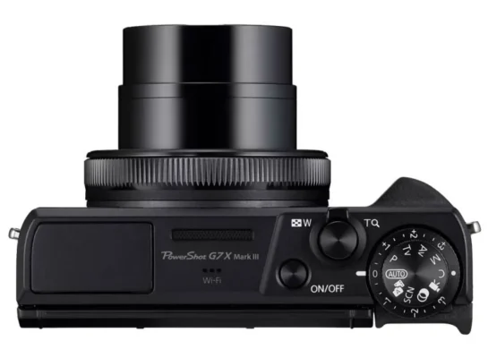 canon camera G7XMKIII top view