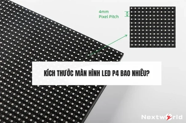 kích thước màn hình led p4 bao nhiêu