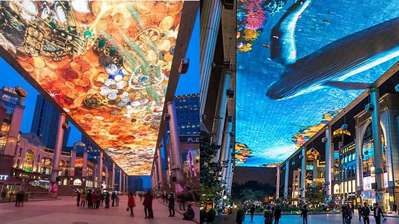 Màn hình led bầu trời lớn nhất thế giới