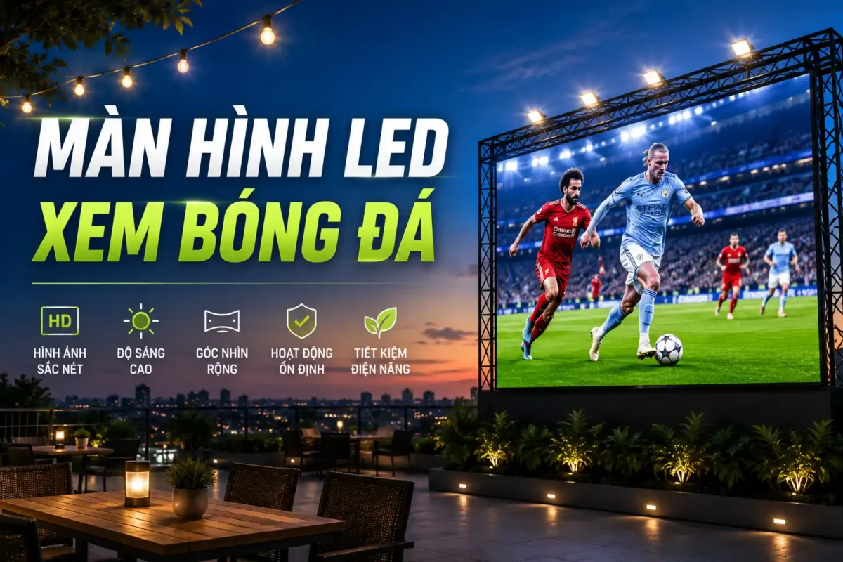 Màn hình LED xem bóng đá | Báo giá, Pixel Pitch & tư vấn lắp đặt 1 màn hình led xem bóng đá