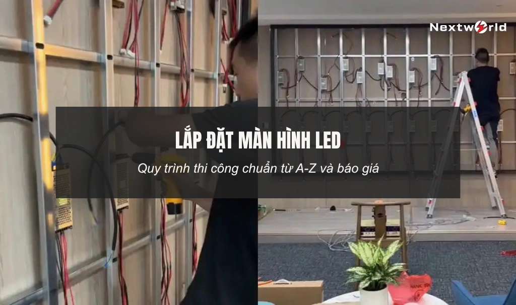 Lắp đặt màn hình LED: Quy trình thi công chuẩn từ A-Z và báo giá 1 lap dat man hinh led 017
