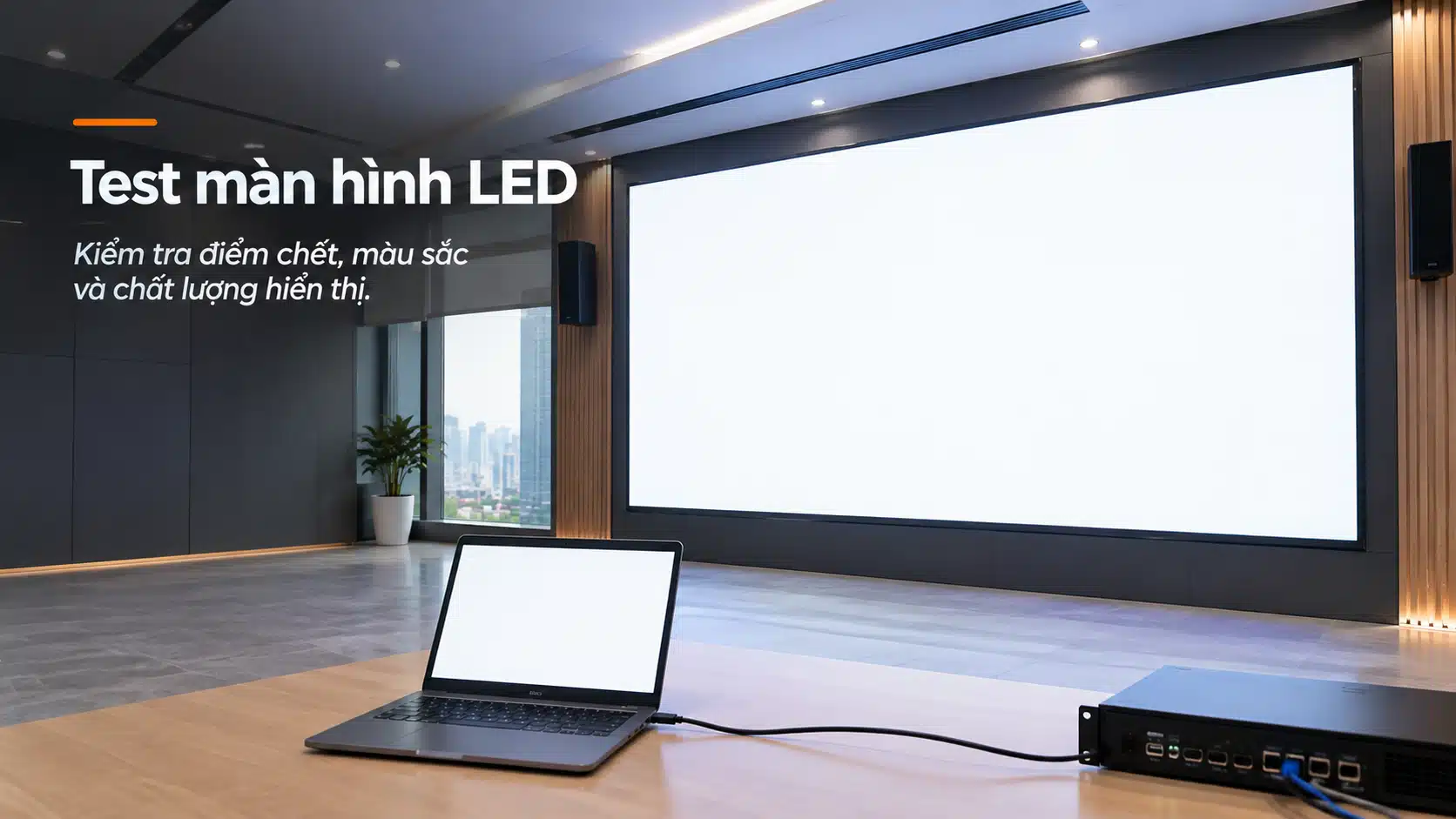 Cách test màn hình LED: Kiểm tra điểm chết, màu sắc và chất lượng hiển thị 2 cách test màn hình led bằng nền trắng