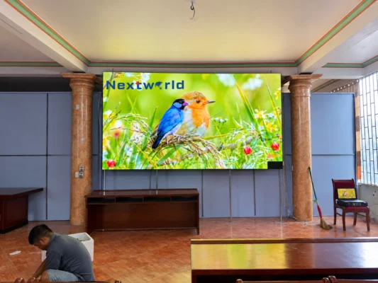 cong trinh man hinh led p2 5 indoor tai nha van hoa