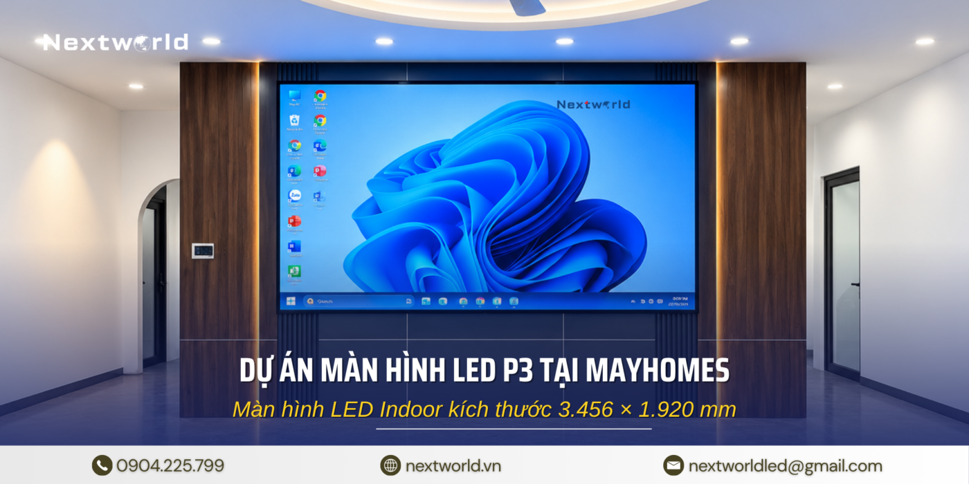 Dự án màn hình LED P3 trong nhà tại MayHomes Bắc Ninh 7 màn hình led p3 tại mayhomes