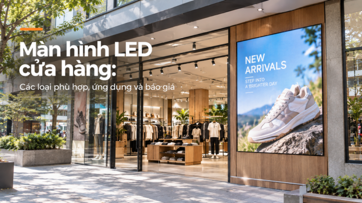 thi công màn hình led cửa hàng