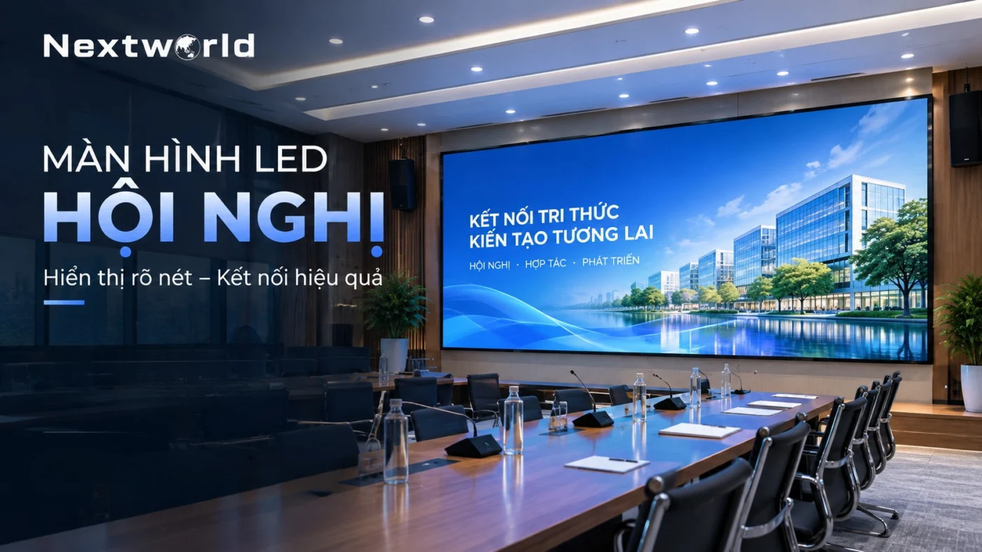 Màn hình LED hội nghị: Cách chọn, ứng dụng và báo giá 1 man hinh led hoi nghi 001