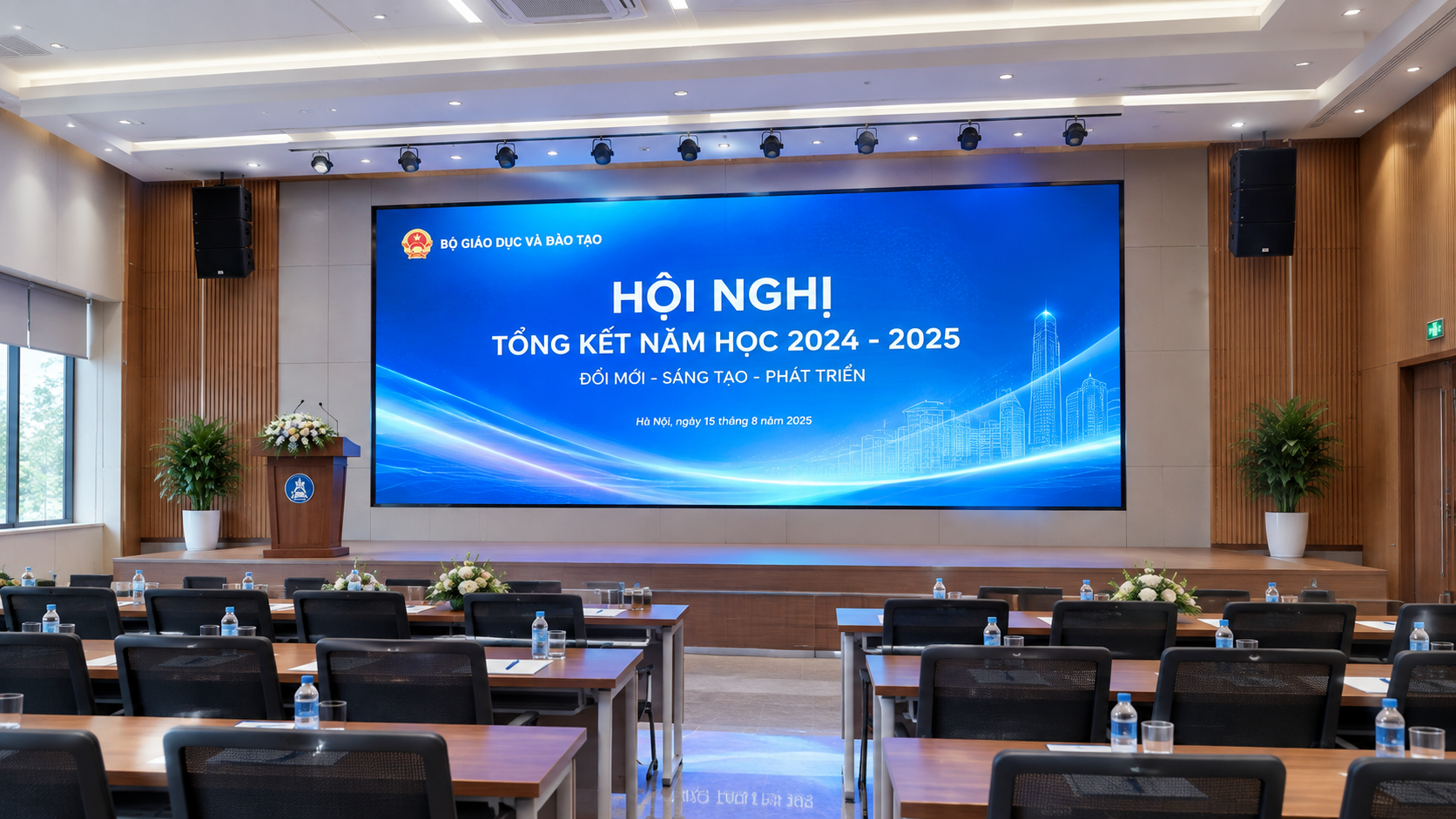 Màn hình LED hội nghị: Cách chọn, ứng dụng và báo giá 3 màn hình led hội nghị cho cơ quản, tổ chức