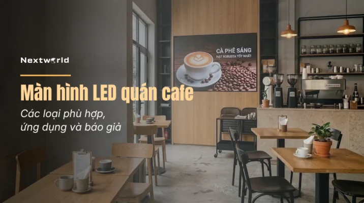 màn hình led quán cafe