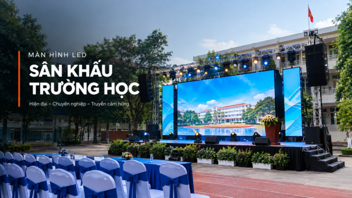 màn hình led sân khấu trường học