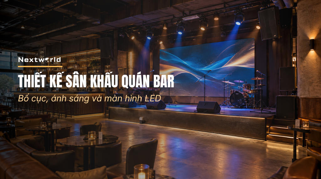 Thiết kế sân khấu quán bar: Bố cục, ánh sáng và màn hình LED 1 thiet ke san khau quan bar 001